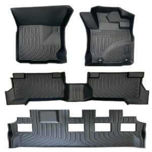 Mitsubishi Pajero Sport – 2015-2020 – 3 ROWS – QE Series – 3D/5D All Weather Car Floor Mats – Right Hand Drive